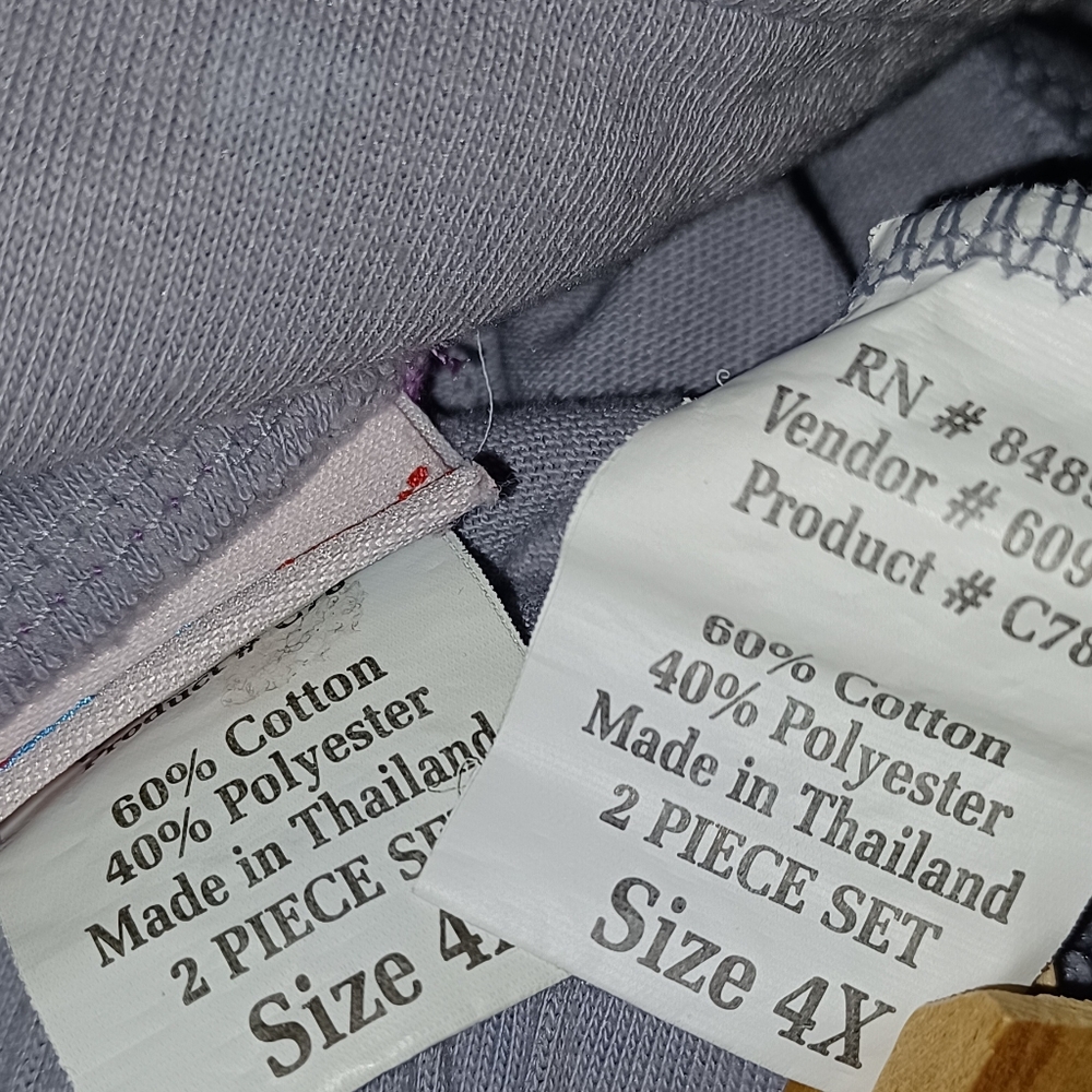 American Sweetheart 2 Piece Sweat Suit Size 4X - Picture 11 of 12